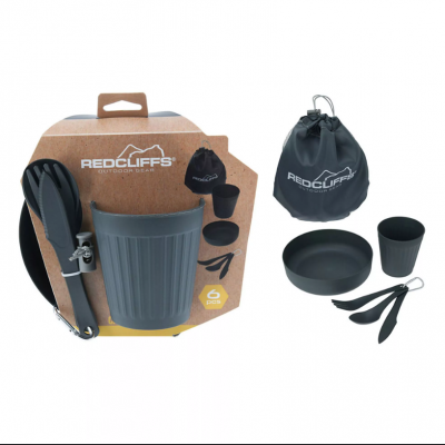 VAJILLA PARA CAMPING 6 PIEZAS: